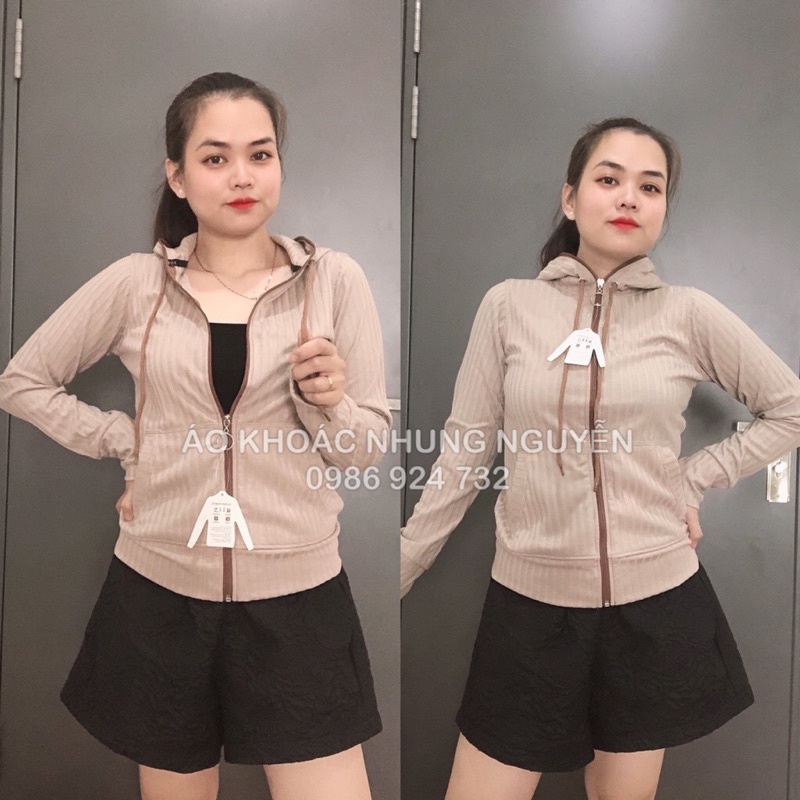 Áo khoác nữ chống nắng thun gân, co giãn, mát lạnh, 6 túi khóa kéo NT CLoset - AK015
