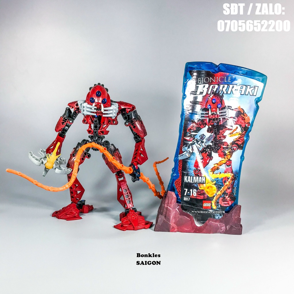 Đồ Chơi Mô Hình Vintage lắp ráp LEGO Bionicle: Lãnh Chúa 8917 Barraki Kalmah Chính Hãng Đan Mạch (2007)