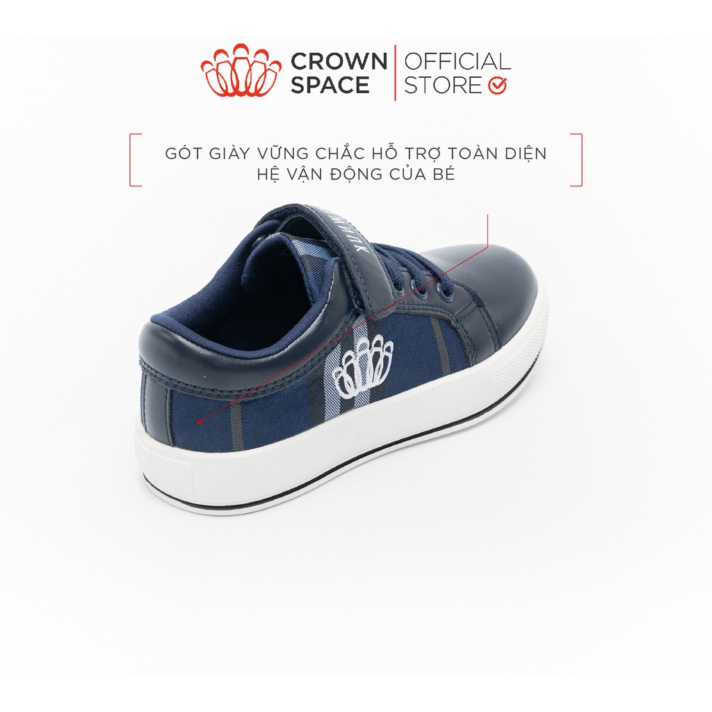 Giày Thể Thao Sneaker Bé Trai Đi Học Đi Chơi Crown Space Cao Cấp CRUK256 Nhẹ Êm, Chống Hôi Chân Size 28 đến 37