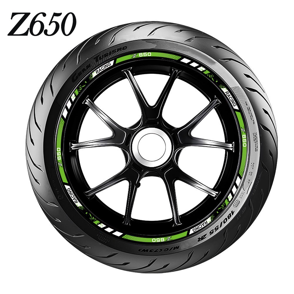 Kawasaki Z650 Z750 Tem phản quang bánh xe mô tô Kawasaki Sọc Decal Dán trang trí chống thấm nước