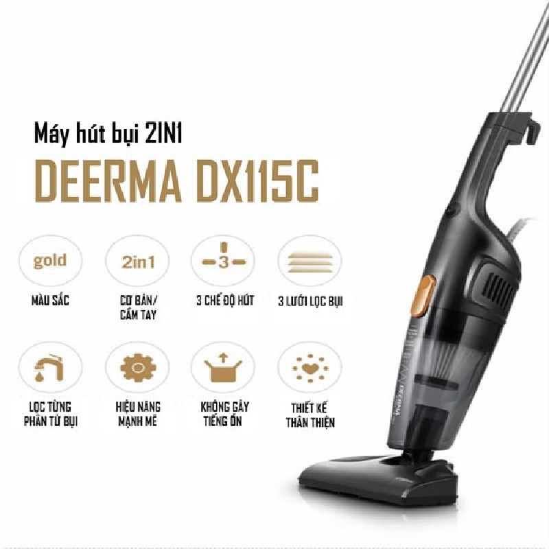 Máy Hút Bụi Gia Đình Cầm Tay Deerma DX115C Máy Hút Bụi Đa Năng 2 trong 1 Bán Chạy Nhất 2020