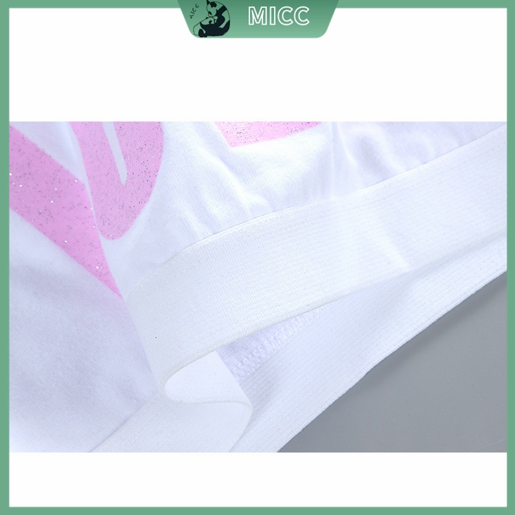 Áo Ngực Cotton Màu Trắng Đen In Chữ LOVE Cho Bé Gái