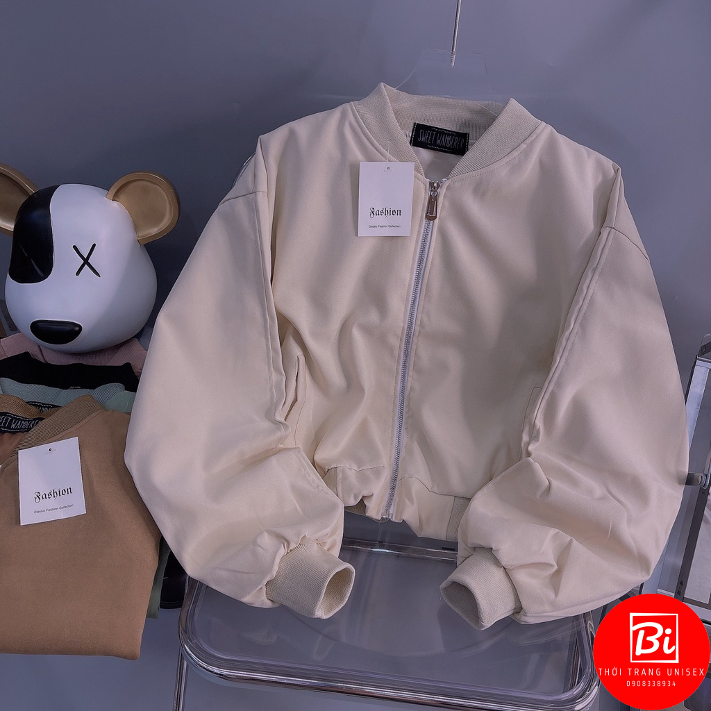 Áo Khoác Lửng Nữ Form Unisex Tay Cánh Dơi Phồng Phom Rộng Chất Da Lộn Nhập Mịn Mát May 2 Lớp_AKDL01