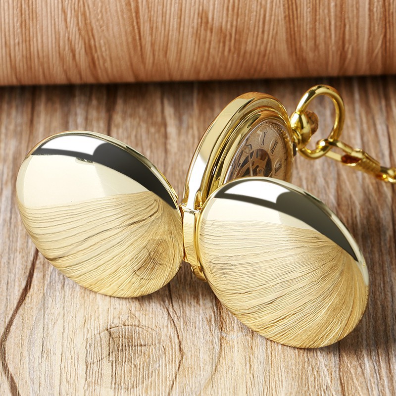 Đôi Đồng Hồ Bỏ Túi Cổ Điển Hai Chữ Số La Mã Màu Vàng Kim Phong Cách vintage Cho Nam