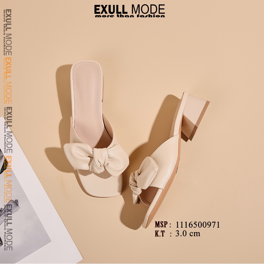 Sandals Nữ -Exull Mode kiểu dáng cao gót cao 3p chất liệu cao cấp kiểu dánh thắt nơ nữ tính 11165009