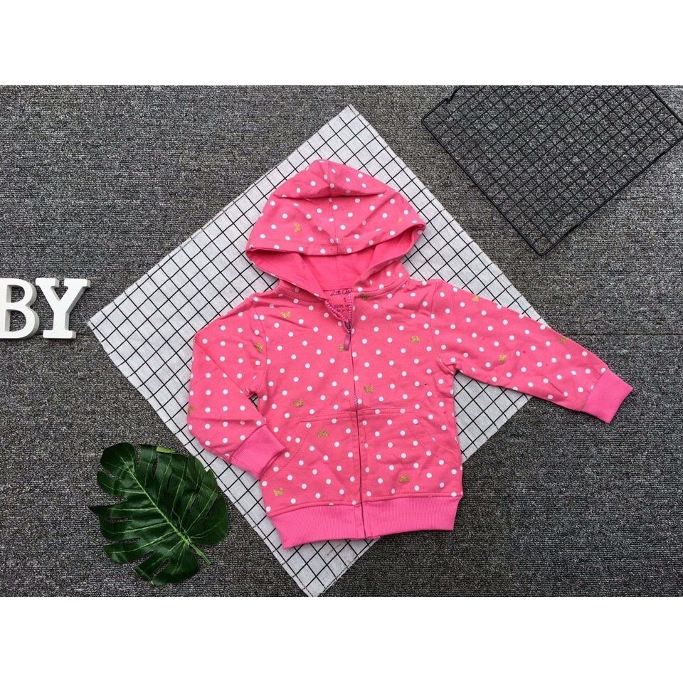 Áo khoác nỉ da cá bé gái