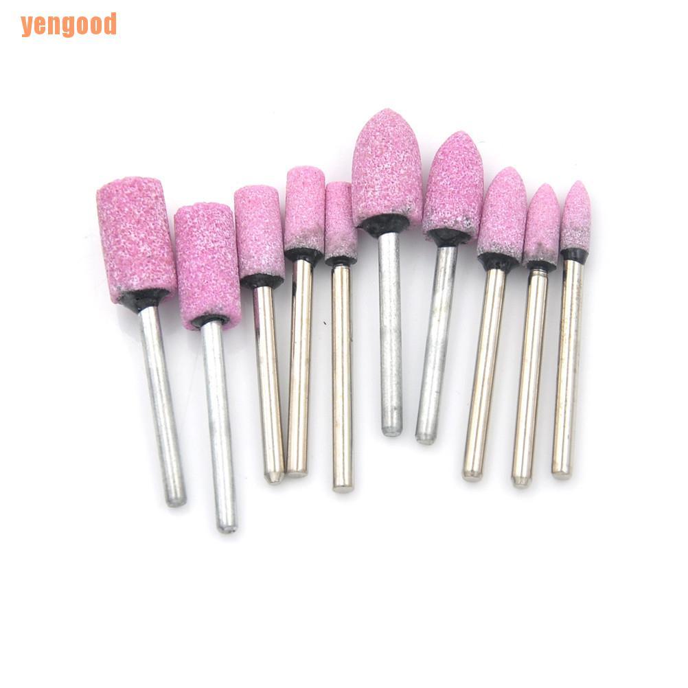 Set 10 đầu mài kim cương màu hồng dành cho máy mài