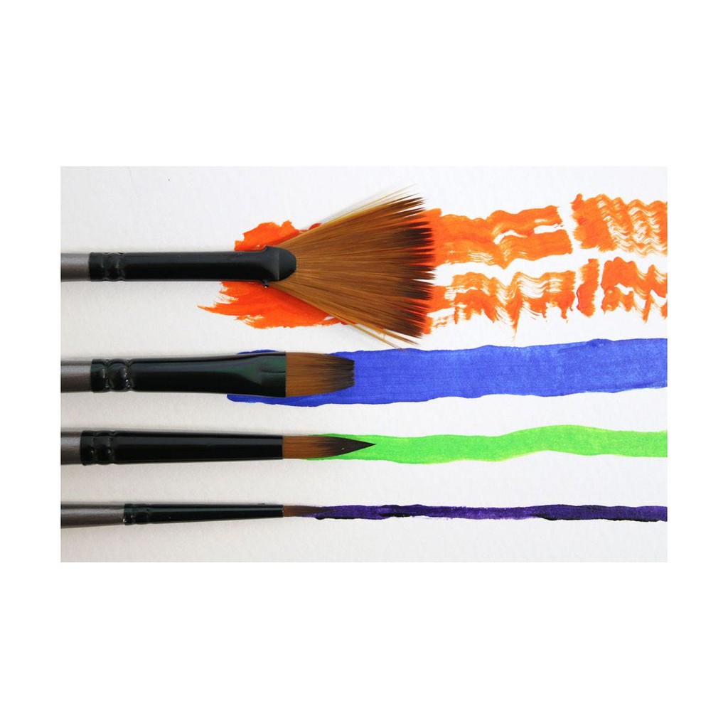 Bộ 4 Cọ Acrylic Mont Marte - Gallery Series Brush Set Acrylic 4pce - BMHS0010