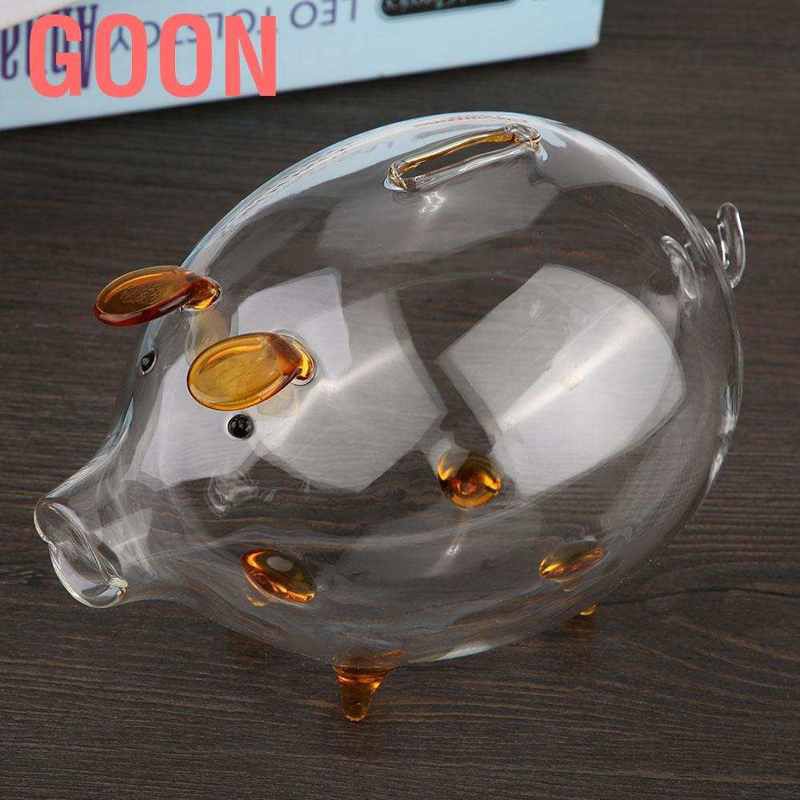 GOON Ống Heo Tiết Kiệm Thủy Tinh Cho Bé