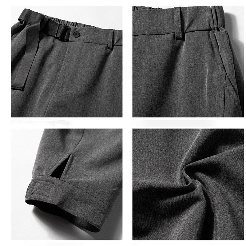 Quần jocger nam nữ vải tuyết mưa lưng chun cạp kèm đai thắt lưng