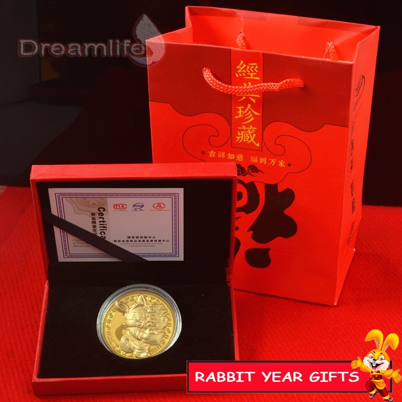 Set 2023 Túi Đựng Tiền Xu Mừng Năm Mới Họa Tiết Thỏ Sang Trọng
