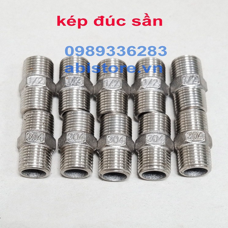 KÉP INOX D15 ĐÚC SẦN, KÉP INOX 1/2 CAO CẤP ( GIÁ 1 CÁI )