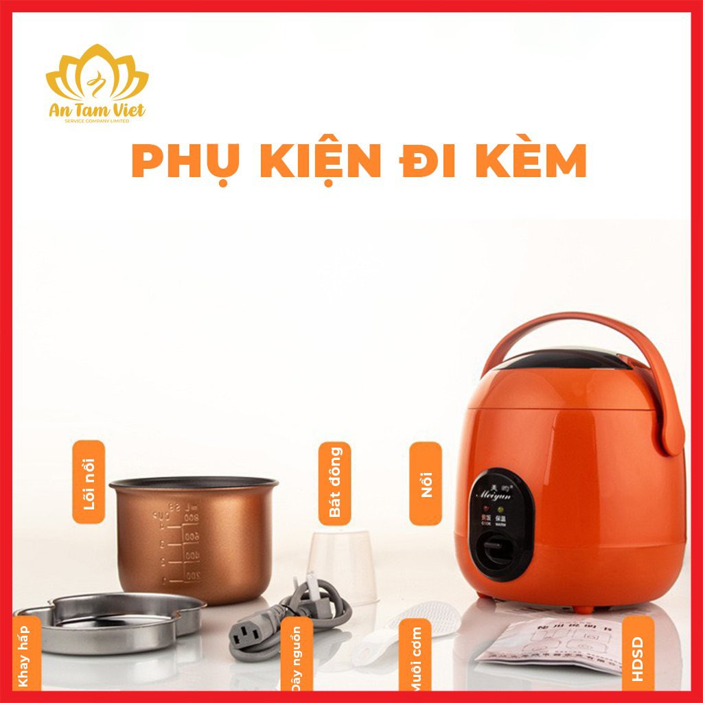 Nồi cơm điện mini Meiyun 1Lít - Bảo hành 3 Tháng