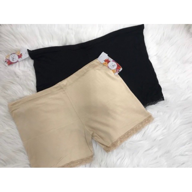 Quần mặc trong váy cho bà bầu💕có chun chỉnh theo thai kỳ❤️2 màu đen da💕free size 40~68kg