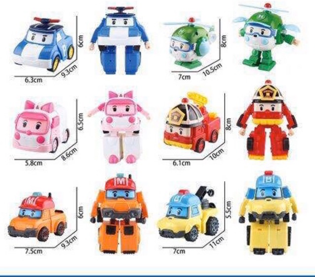 Bộ 6 xe Robocar Poli biến hình