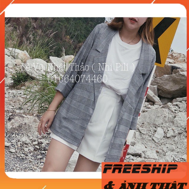 [Mã FAGREEN245 giảm 10% tối đa 30K đơn 99k] ÁO KHOÁC BLAZER KẺ CARO NỮ ( ảnh thật hàng cao cấp có size ) ❤️❤️