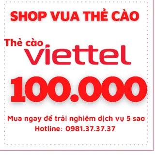 thẻ cào viettel 100k
