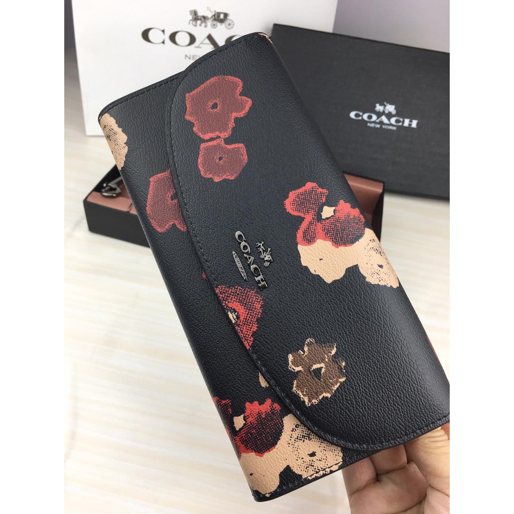 COACH Ví Dài Khóa Kéo Thời Trang Dành Cho Nữ F54022