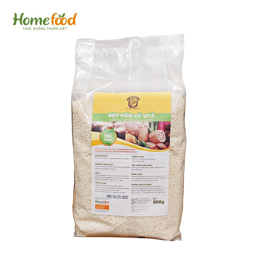 Bột nêm chay (bột nấm củ quả) Homefood - 800g