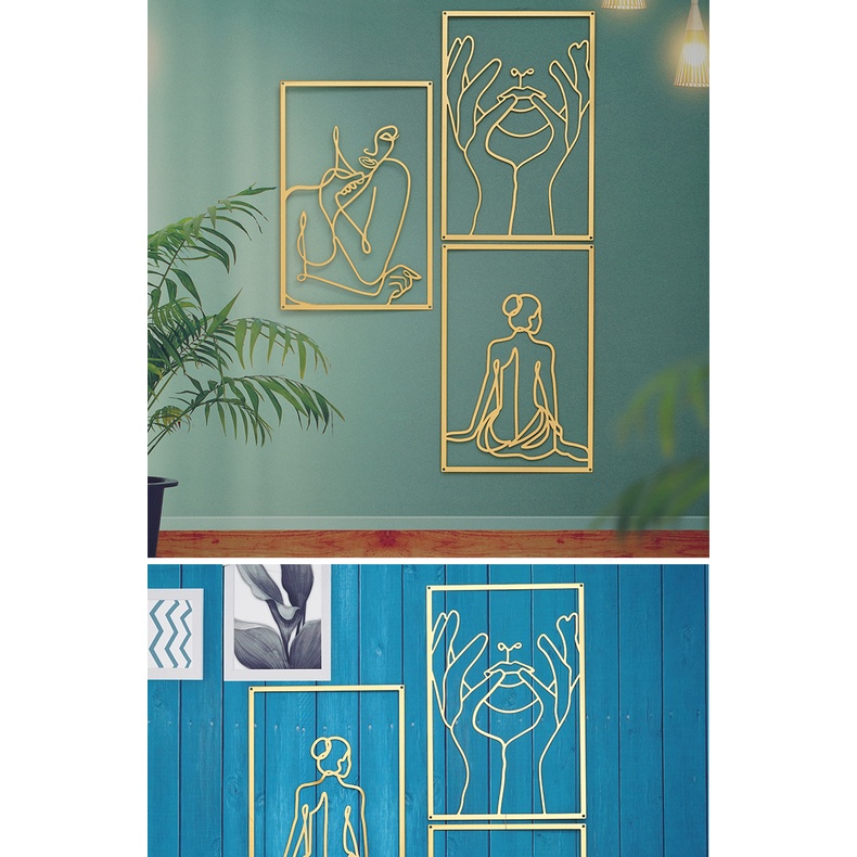 Mới Tranh Treo Tường Nghệ Thuật Bằng Sắt Màu Vàng Đồng Trang Trí Nội Thất