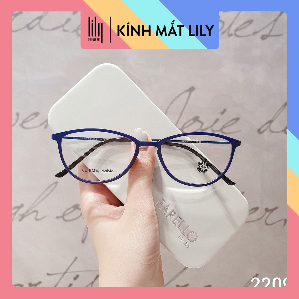 Gọng kính mắt mèo cao cấp Lilyeyewear thời trang chất liệu Ultem 2209