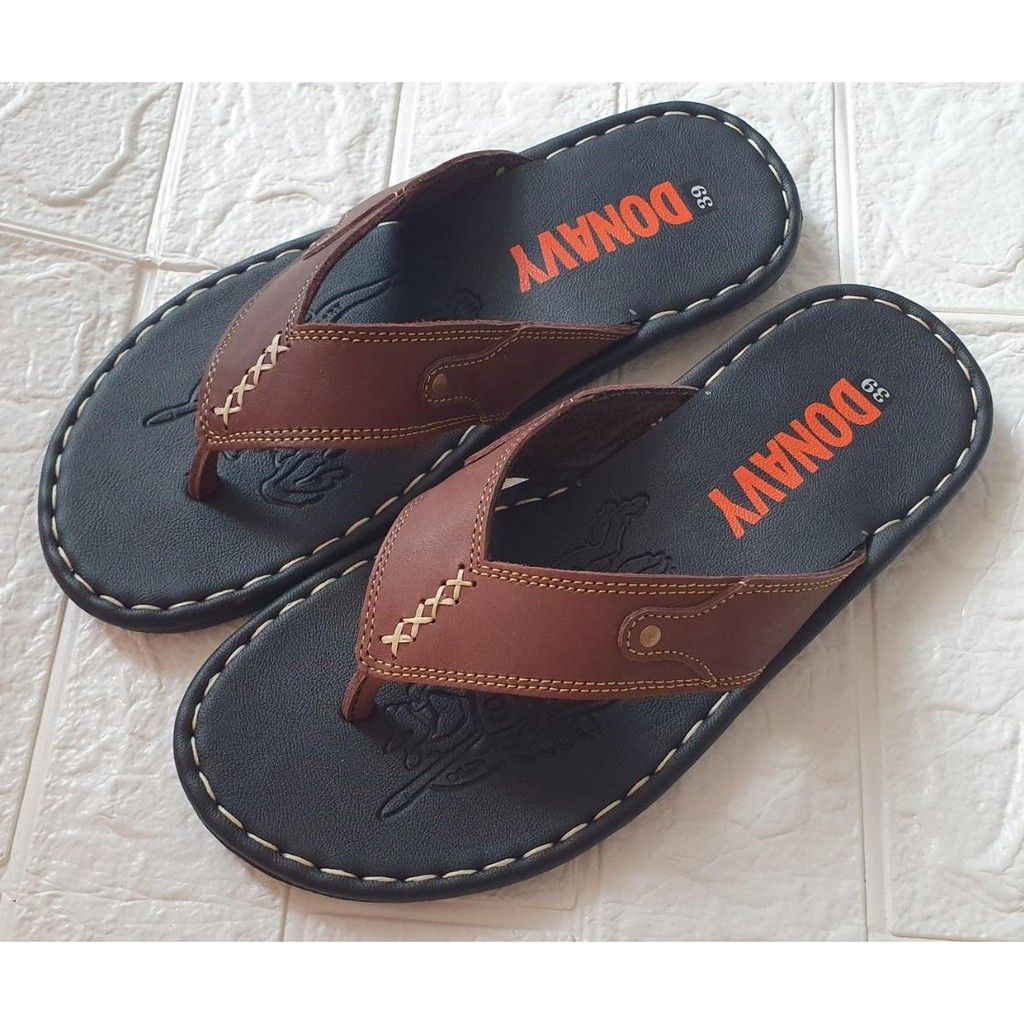 Thanh Lý Dép Xỏ Ngón Nam Da Bò 100% -  May Quai Chắc Chắn - Bao Đốt Lửa Da Bò D.kc