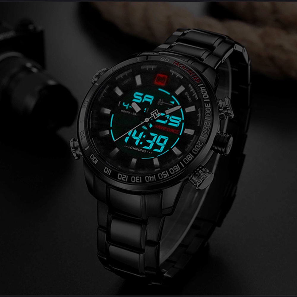 Naviforce Đồng Hồ Đeo Tay Điện Tử Phong Cách Quân Đội Cho Nam