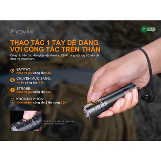Đèn pin FENIX E28R (1500 Lumens) chiếu xa 200 mét