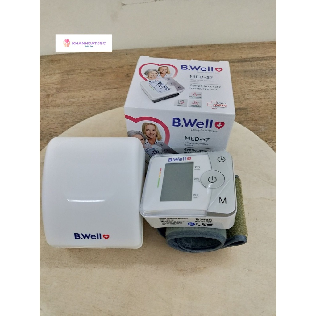 [Nhập khẩu từ Thụy Sĩ] Bộ đo huyết áp cổ tay hãng Bwell Swiss MED - 57