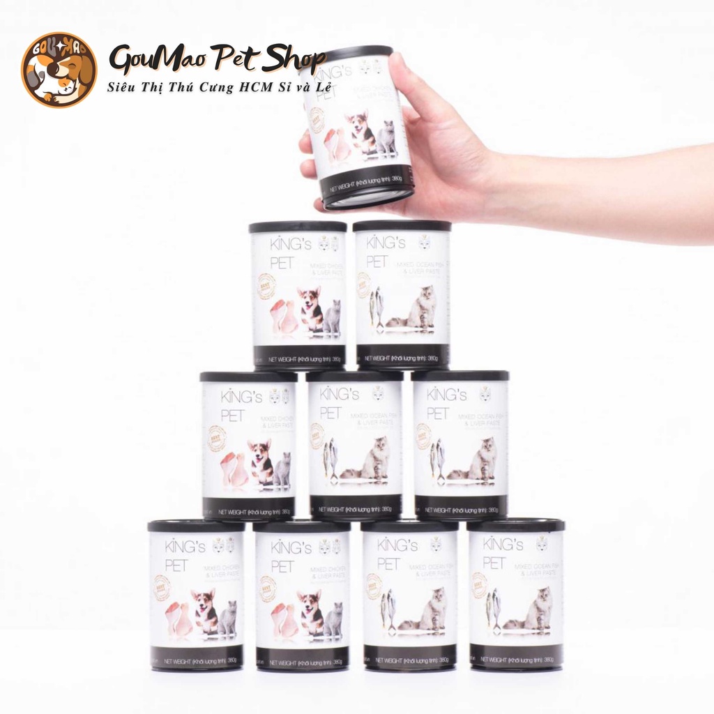 PATE HỖN HỢP KING'S PET LON 380G - VỊ GÀ CHO CHÓ VÀ MÈO