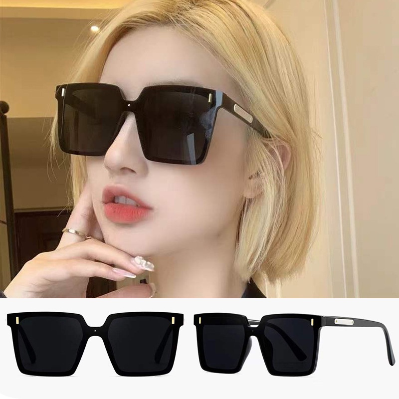 Kính mát NỮ KNU16 kính râm gọng vuông lớn phiên bản hàn quốc cá tính đường phố lái xe - du lịch chống tia UV