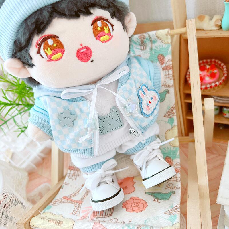 Búp Bê Xiao Rabbit Xiao Zhan Sean Xiao Có Mũ Trùm Đầu Màu Xanh Dương 20cm Quà Tặng Trang Phục Idol