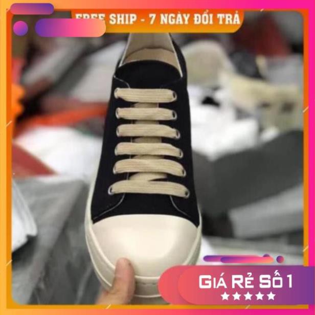 [Sale 3/3] [ 💝 GIÁ SALE] Giày rick owen cổ thấp 🌟  R🔥E🔥P 1:1 VN đế thơm Full box + Bill Sale 11 ,