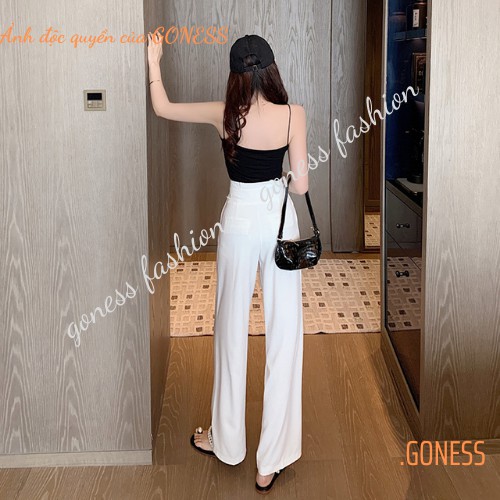 Quần suông ống rộng Goness lưng cao vải cao cấp culottes nữ mặc kéo dài chân - Q01 | BigBuy360 - bigbuy360.vn