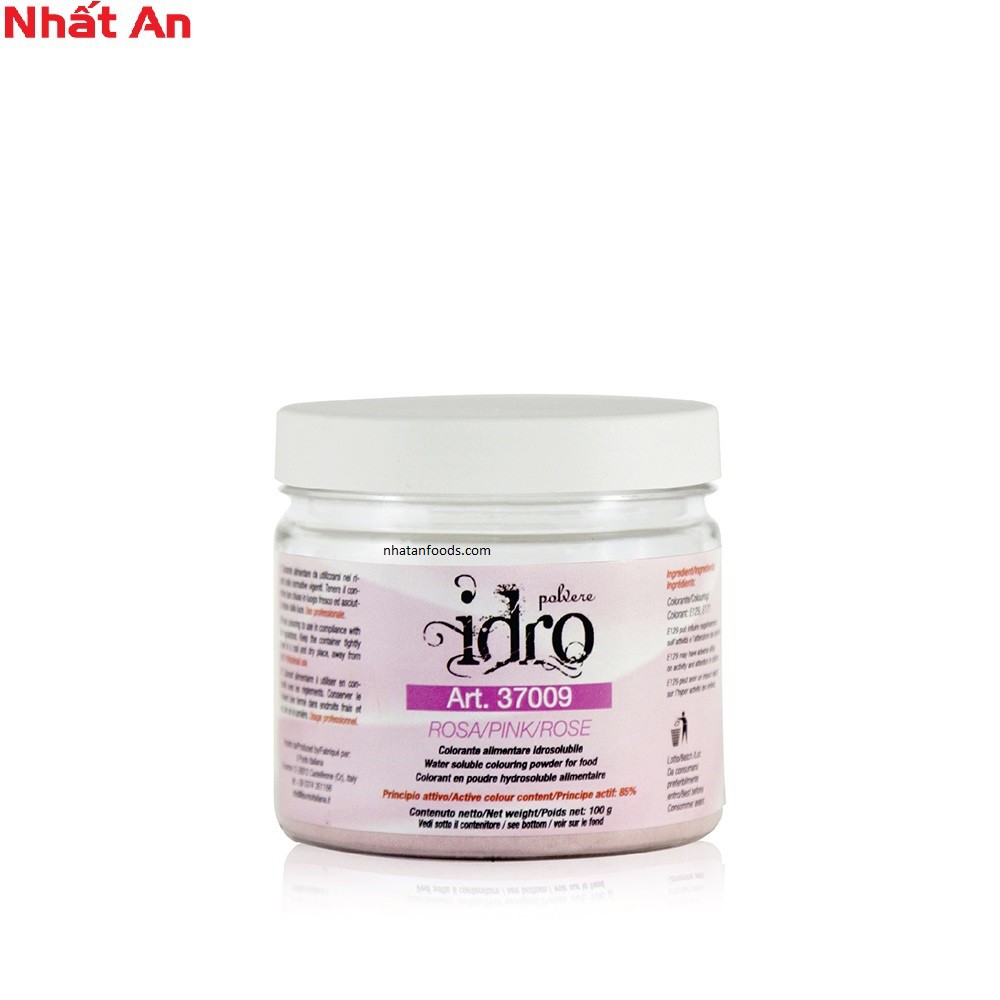Màu bột gốc nước Polvere Idro hồng 100gr