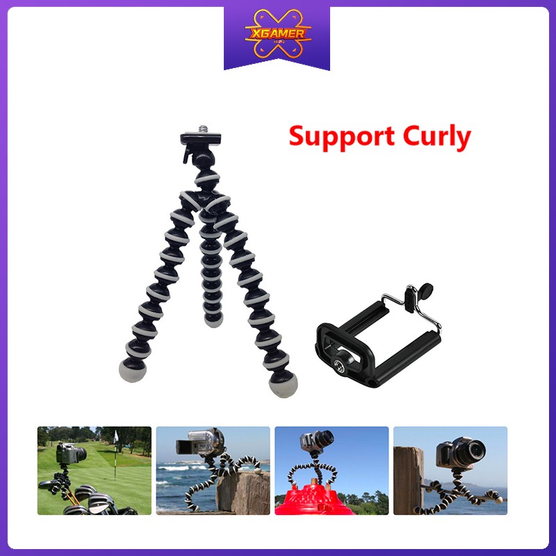 【Free Gift】XGamer New Spider Design Mini Flexible Tripod / Monopod for Cell Phone / Camera Holder with Foam Protection