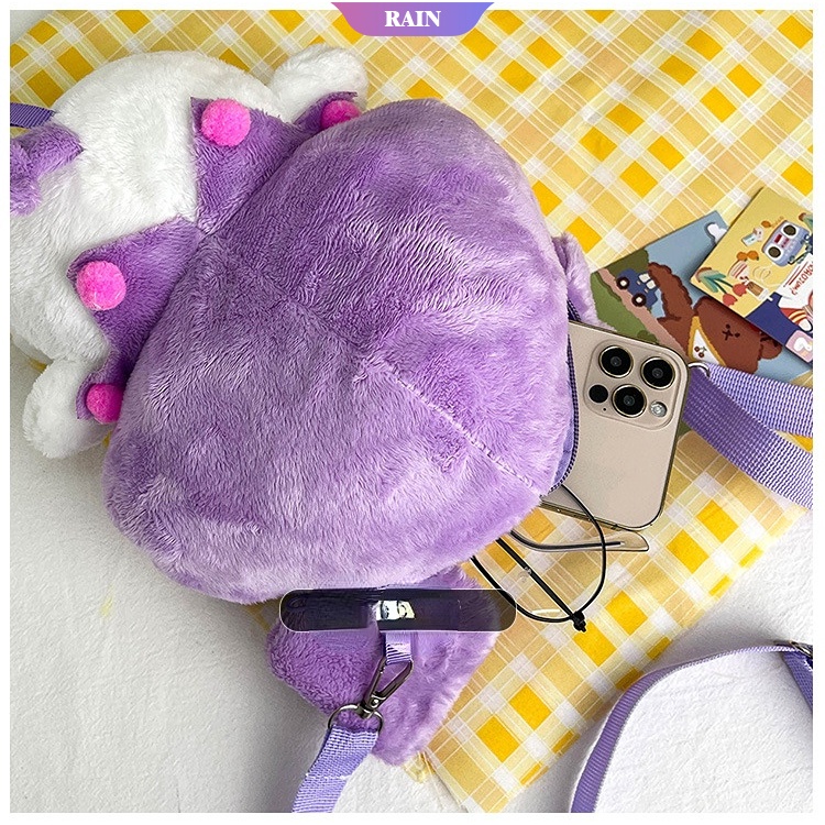 SANRIO Balo Đeo Vai Hình Cinnamoroll Kuromi Nhồi Bông Dễ Thương Cho Bé Gái