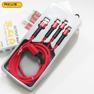 Dây cáp đa năng AKUS 3IN1 1.2M - CA31s (Hàng chính hãng - Bảo hành 12 tháng)