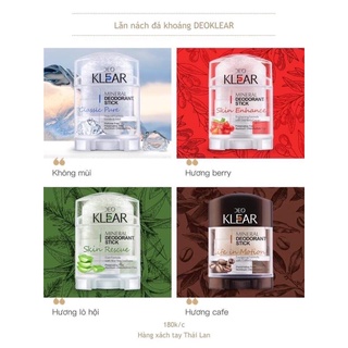 Lăn Đá Khoáng Khử Mùi DEO KLEAR 70gram Thái Lan
