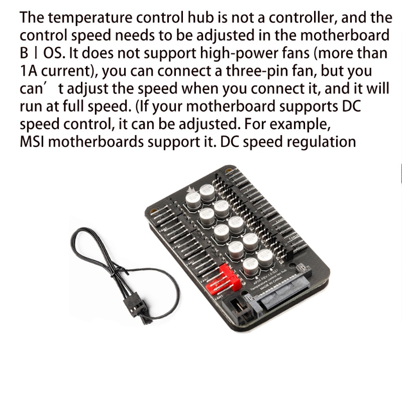 Bộ Điều Khiển Tốc Độ Quạt 10 Kênh 4pin Pwm Cho Cpu Case Pwm | BigBuy360 - bigbuy360.vn