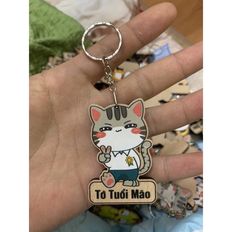 Sỉ 12 móc khoá 12 con giáp bằng gỗ