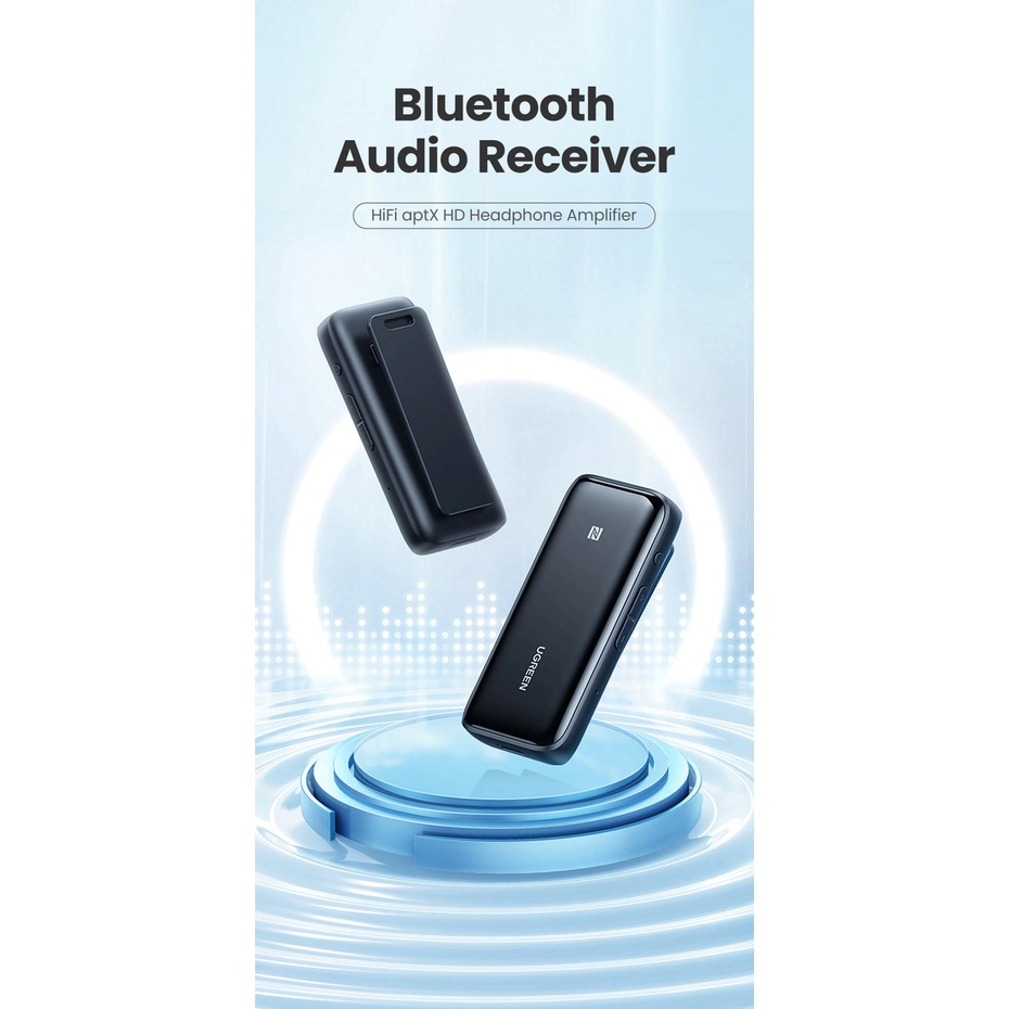 Thiết bị nhận Bluetooth 5.0 Receiver USB DAC 3.5mm NFC aptX Ugreen 80895 cao cấp