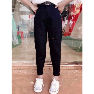 Quần baggy bò nữ mặc đi học đi chơi siêu đẹp,quần Jeans baggy màu đen khói