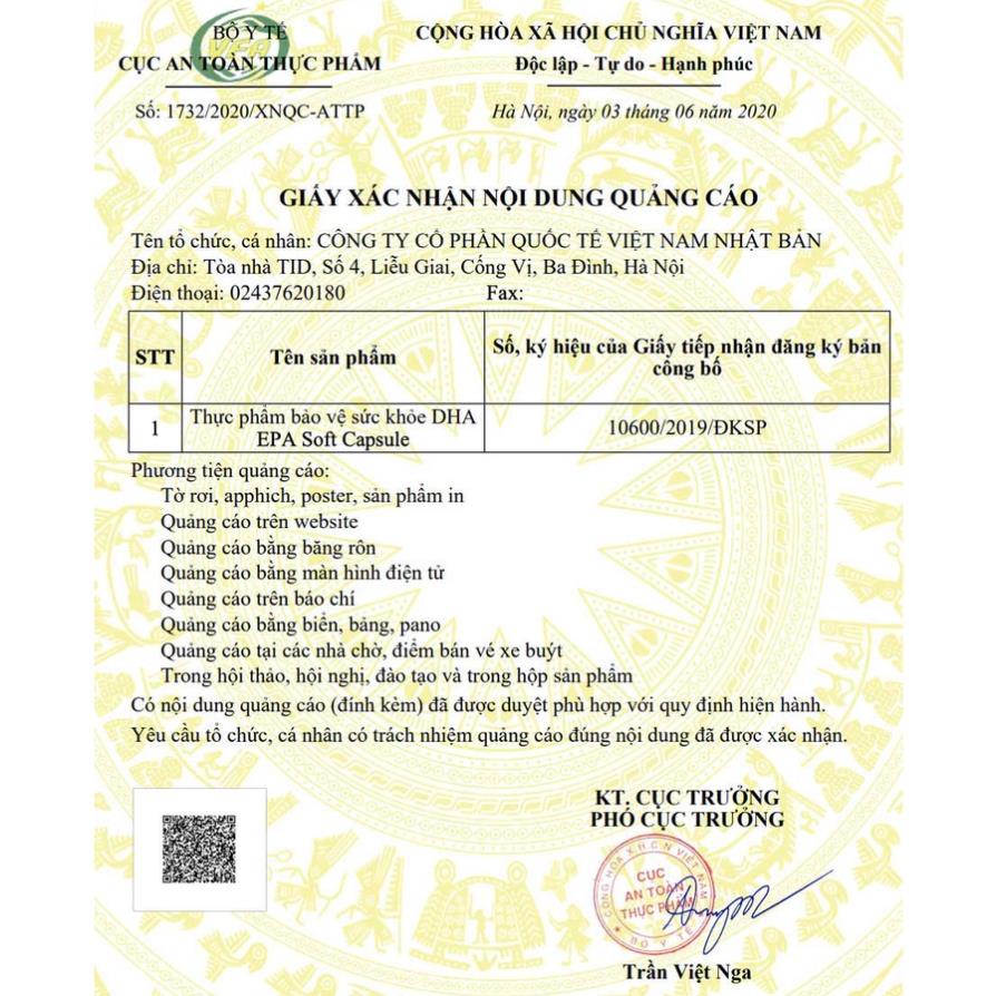 DHA &amp; EPA Soft Capsule – Viên uống bổ não, hỗ trợ phát triển trí não, tập trung, giúp sáng mắt (120 viên)