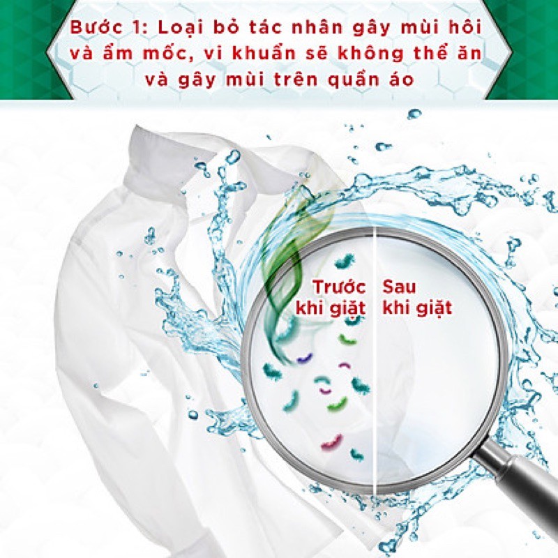 Combo 2Tui Nước Giặt Ariel Đậm Đặc Sạch Cực Nhanh 3,5kg(Xanh Lá)