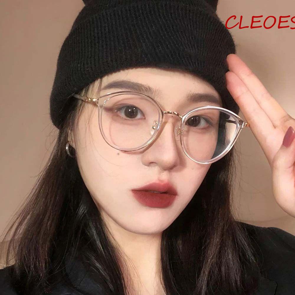 Mắt Kính Chống Bức Xạ Gọng Lớn Bằng Kim Loại Trong Suốt Cho Nam &amp; Nữ