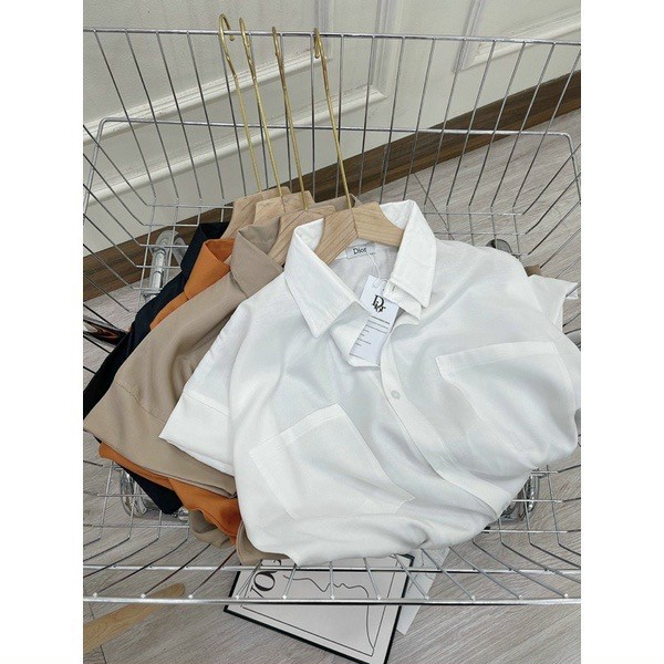 Đầm Đũi Xuông Nút Cài Phối Túi