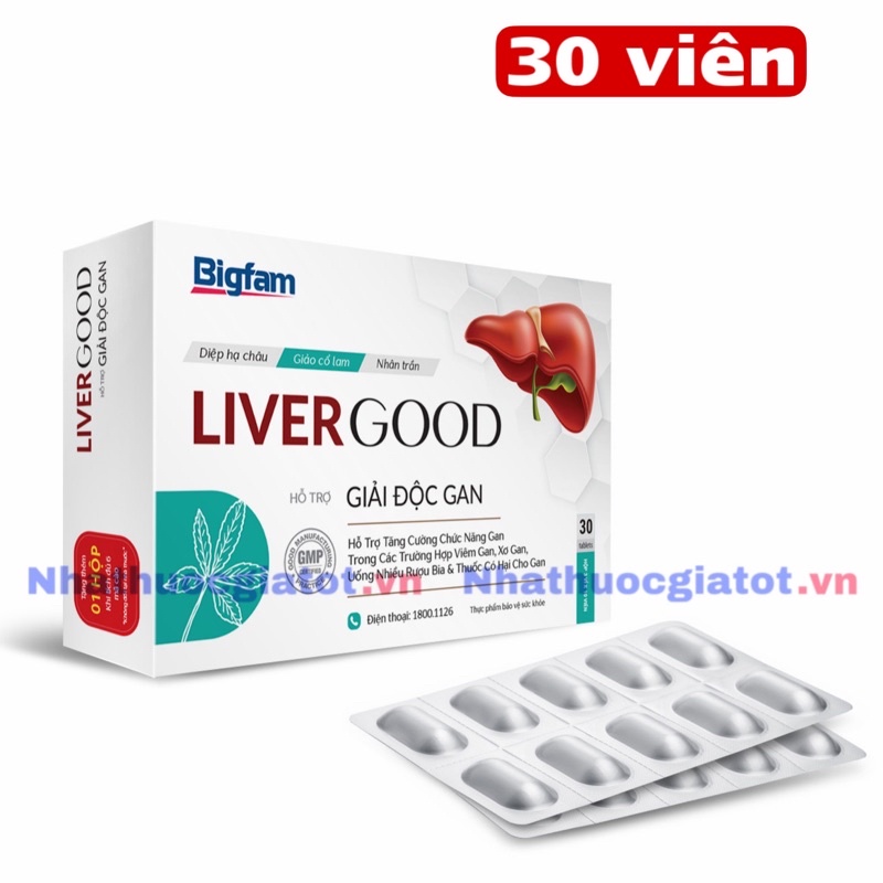 LIVER GOOD BIGFAM Hỗ Trợ Giải Độc Gan Hộp 30 Viên