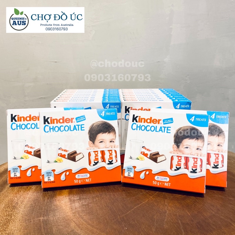 Chocolate nhân kem sữa tươi KINDER nhập Úc - socola Kinder mẫu mới
