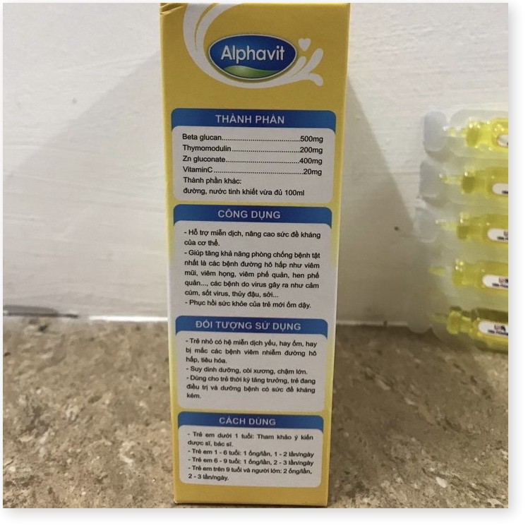 Alphavit tăng cường miễn dịch cho bé hộp 20 ống, sản phẩm có nguồn gốc xuất xứ rõ ràng, đảm bảo chất lượng, dễ dàng sư